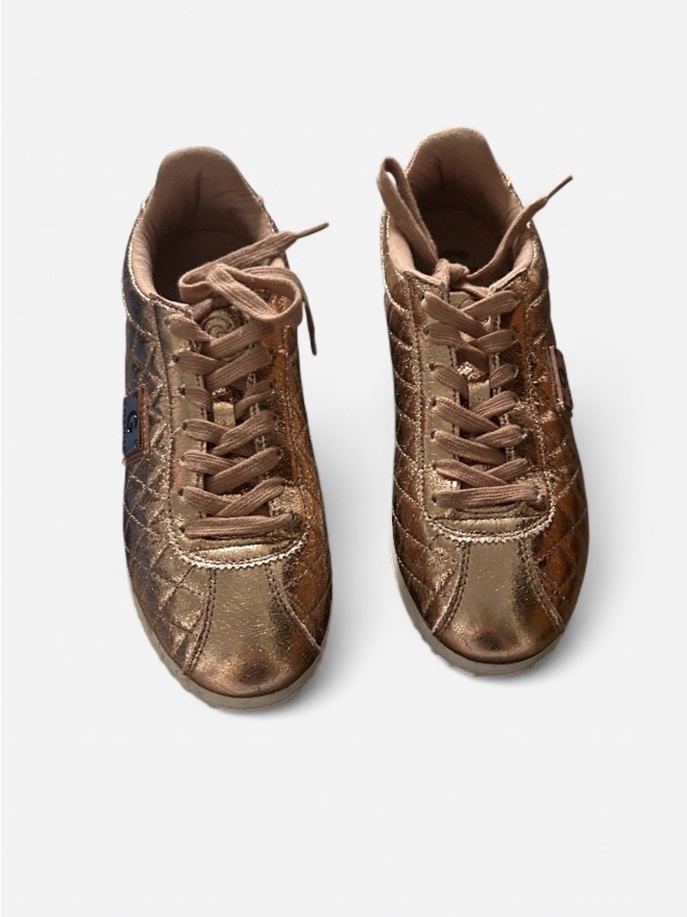 Guess Women’s Metallic Rose Gold Sneakers ✨